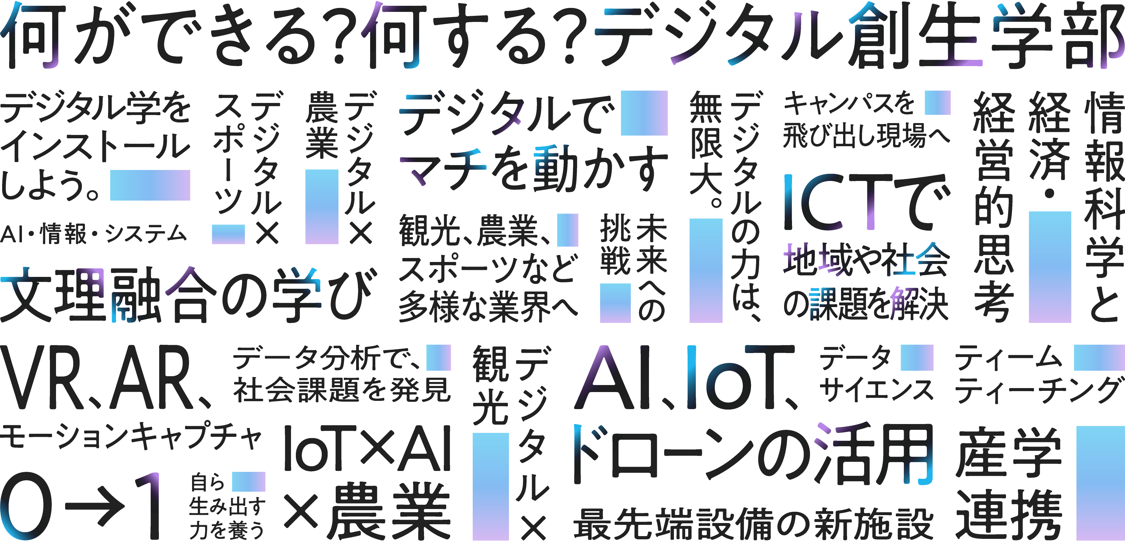 何ができる？何する？デジタル創生学部