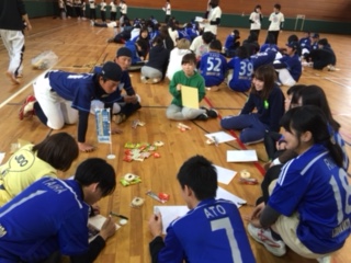 児童学科の学生が徳島インディゴソックスの選手と交流イベントを行いました